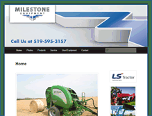 Tablet Screenshot of milestoneequipment.com